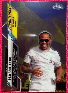 Tarjeta base Topps cromada Fórmula 1 2020, Lewis Hamilton #140 (ganador del Gran Premio) F1 - Imagen 1 de 2