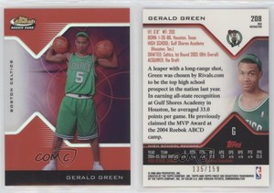 2004-05 Topps Finest 2005-06 Rookie Red Refractor /159 Gerald Green #208
