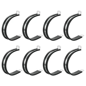 2-3/8"(60mm) Cable Clamp, 304 Stainless Steel Rubber Cushioned 8Pcs - Picture 1 of 6