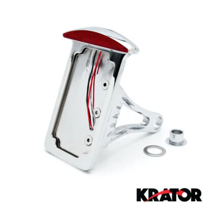 Уникальный хромированный светодиодный стоп-сигнал для номерного знака с вертикальным креплением на ось 7/8 дюйма на заказ - Изображение 1 из 4