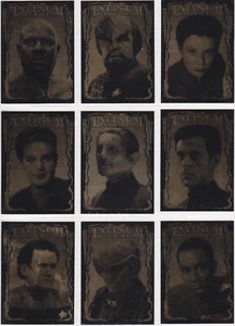 STAR TREK DEEP SPACE NINE PROFILES LATINUM INSERT TRADING CARD SET (9) 1OF9-9OF9 - Picture 1 of 12