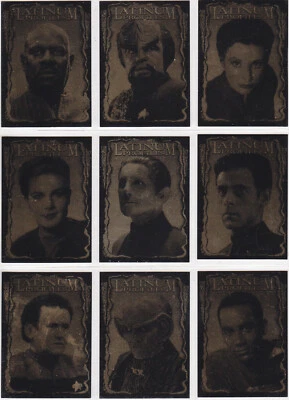 STAR TREK DEEP SPACE NINE PROFILES LATINUM INSERT TRADING CARD SET (9) 1OF9-9OF9 - Image 1 of 4