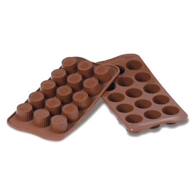 Silikomart SCG07 Silicone Chocolate Mould Praline, Konfekt, Brown - Image 1 of 3