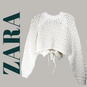 MAGLIONE ZARA MAGLIA GROSSA CROPPED SCHIENA APERTA NUOVO SENZA ETICHETTE, TAGLIA MEDIA - Foto 1 di 7