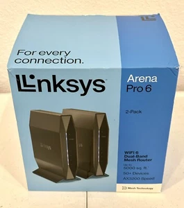 Linksys Arena Pro 6 WiFi 6 Dualband Netz Router 2er-Pack AX3200 System - Bild 1 von 5