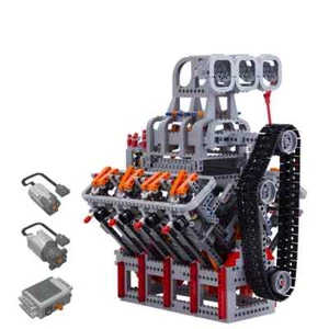 Motorized V8 Engine Model Kit 2106Pcs OHV 5.0L MOC Engine Replica Power Function - Picture 1 of 11