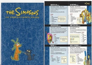 The Simpsons Fourth Season 4 Episode Guide From DVD Set Great Shape! - Imagen 1 de 3