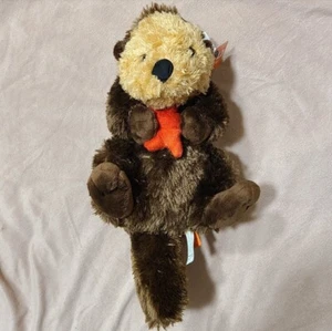 Wild Republic Sea Otter plush stuffed animal toy holding red Starfish 15" Toy - Picture 1 of 12