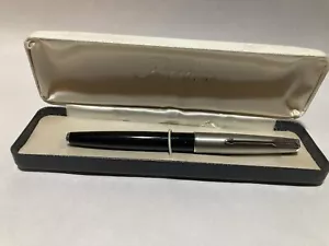 Parker Füllfederhalter Vintage 61 schwarz und chrom mit Original Etui - Bild 1 von 10