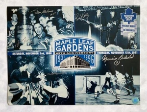 Maple Leaf Gardens 65th, 5 Signature Autogramm Foto Maurice Richard Red Kelly - Bild 1 von 1