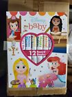 Disney Baby.  Disney Princess My First Library 12 Board Books Set NEW. Hardcover