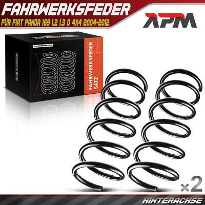 2x Springs Suspension Spring Rear Axle for Fiat Panda 169 1.2 1.3 D 4x4 2004-2012 - Image 1 of 4