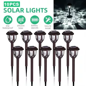 10pcs Tomshine Solar Powered Lawn Light Outdoor Garden Walkway Pathway Lamp P2C2 - Picture 1 of 12