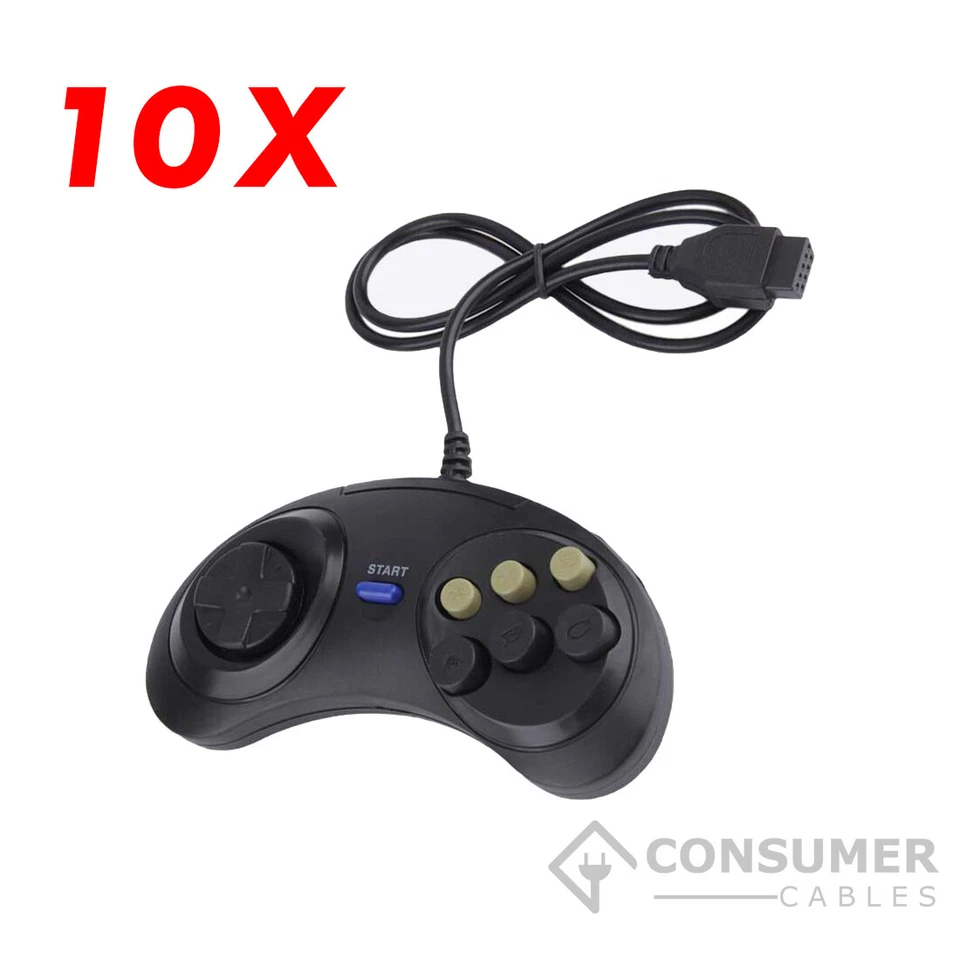 Wired Controller Compatible With Sega Genesis (XYAB)