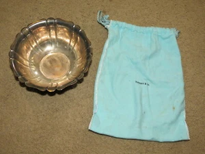 Tiffany & Co. (tarnished) silver plated bowl w/ blue bag - Picture 1 of 2