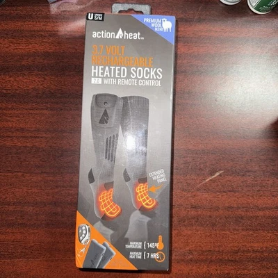 ActionHeat 2.0: Calcetines térmicos de lana premium recargables pequeños/medianos de 3,7 V/con control remoto Foto 1 de 4