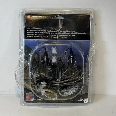 Motorola Talkabout 2 Way Radio Surveillance Headset with PTT Microphone Black N6 - Image 1 of 3