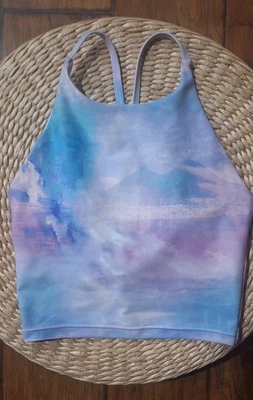 ANTIGUO TOP DE SOPORTE LIGERO AZUL MARINO ACTIVO PARA MUJER XS POWERSPORT CON SUJETADOR ACOLCHADO INCORPORADO Foto 1 de 4