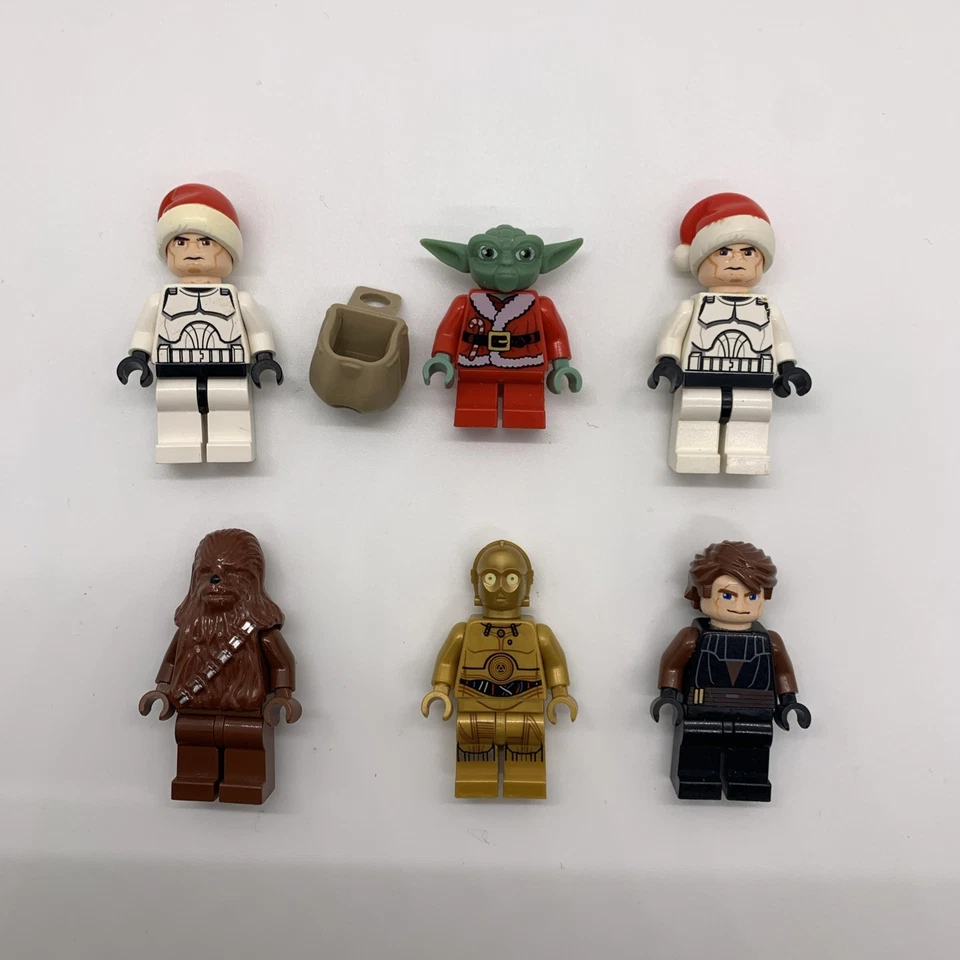 Lego Star Wars Santa Clone Trooper Yoda Navidad Adviento Minifigura Lote USADO Leer Foto 1 de 1