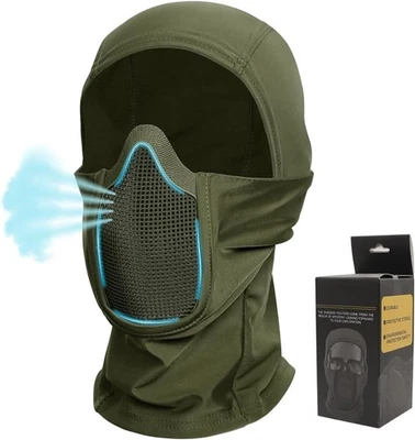 Balaclava Metal Mesh Mouth Protective Mask Tactical Paintball Mask for Men Women - Image 1 of 4