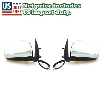 ESPEJO RETROVISOR PUERTA CROMADO ELÉCTRICO PARA 04-16 TOYOTA HILUX 7ª GENERACIÓN VIGO MK6 SR5 Foto 1 de 4