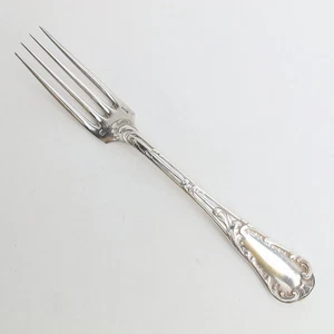 Louis XV Chrysanthemum Christofle Silverplate 6 Dinner Fork Set Thistle Armorial - Picture 1 of 9