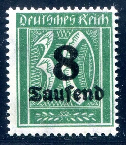 GERMANY 1923 278Y ** MNH FLAWLESS WATERMARK WAFFLES unsigned (F6332 - Picture 1 of 2
