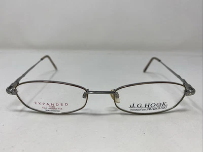 Marco de gafas de borde completo de metal marrón/plateado JG Hook ELSA BRN 52-18-135 WG63 Foto 1 de 4