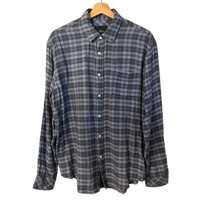 Rails Mens Lennox Brushed Plaid Shirt Size M Button Up Casual Grunge Outdoors - Image 1 of 4
