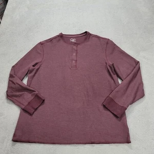 Untuckit Shirt Mens Large Jam Purple Schrock Henley Long Sleeve Cotton Modal - Picture 1 of 10