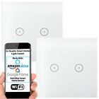 2x Double WiFi Light Switch & Auto Timer Wireless Control Lamp Wall Plate