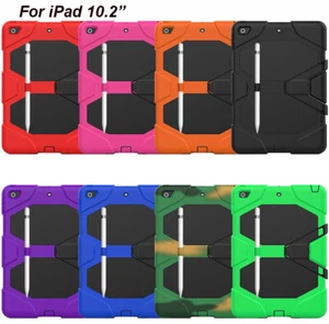 Shockproof Apple iPad 9th 8th 7th 10.2" HeavyDuty Rugged Silicone Kid Case Cover - Picture 1 of 20
