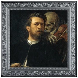 2025 Cameroon Arnold Bocklin Self Portrait with Death 1 oz .999 Silver coin - Picture 1 of 3