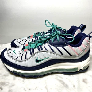 Nike Air Max 98 Tidal Wave Sneaker Gray Blue Activewear Lace Up Womens 7.5 - Picture 1 of 8