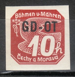 Bohemia & Moravia 1939 MNH Mi 51 Sc P10 NEWSPAPER STAMPS. Overprinted. ** - Picture 1 of 2