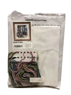 Design Works Crafts Floral Trellis Cross Stitch Kit DWC#2588 - Image 1 of 4