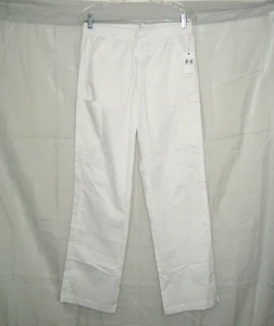 NWT Vera Bradley Women's White Cotton Blend Scrub Pants Size M - Picture 1 of 11