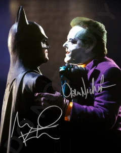 Jack Nicholson / Michael Keaton Autograph 8x10 Photo Signed Reprint Movie Batman - Picture 1 of 1