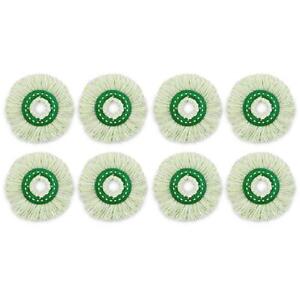 Libman Microfiber Tornado Spin Mop Refill Reusable Washable Green/White (8-Pack)