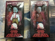 MEZCO - LIVING DEAD DOLLS DAWN - SET OF 2 - FLYBOY DOLL, PLAID SHIRT ZOMBIE DOLL