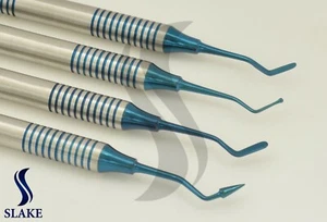 4 piezas instrumentos compuestos de relleno dental espátula escalar de doble extremo - Imagen 1 de 3