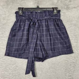 HAVE Shorts Girls Womens Small Blue Paper Bag Wasit w/ Belt 26x3 - Picture 1 of 9