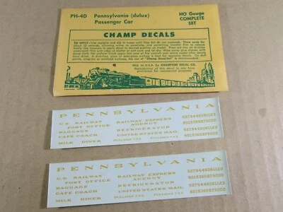 928T Vintage Champ Decals PH-4D USA Decal Pennsylvania Voiture Voyageurs Ho - Photo 1/4