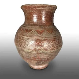 ANTIQUE WEDDING VESSEL BAMBARA PEOPLE INCISED TERRACOTTA MALI W. AFRICA 18TH C. - Bild 1 von 5