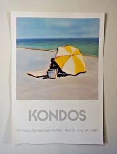 Vintage Gregory Kondos - "Beach Day" Kunst Poster Druck Litho 1987 Kultbild SIGNIERT - Bild 1 von 7
