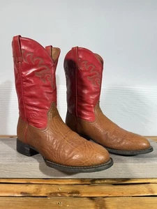 Women’s Ariat Cowgirl Boots Size 9 B Tan Bullhide Style 14460 - Picture 1 of 19
