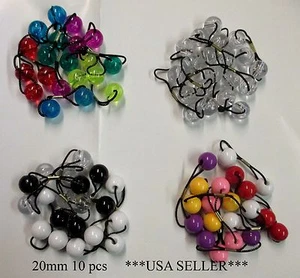 CHOOSE Q'TY--20 MM 10 PC BALL GIRL'S  PONYTAIL HOLDERS HAIR ACCESSORY  ELASTIC - Picture 1 of 14