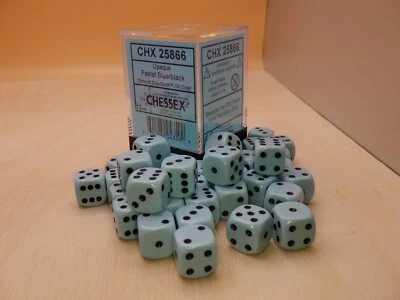 Juego de 36 dados Chessex azul pastel 12 mm, D6 (seis caras) - RPG suministro de mesa Foto 1 de 4