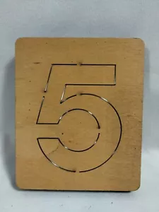 Number 5 4" Accu-Cut Accucut Ellison Educational Wooden Dies 5x6 Arts & Crafts - Picture 1 of 3