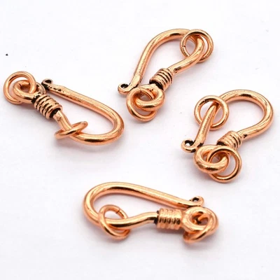 4 Pcs 25X12mm Bali S Hook Clasp Eye Clasp Antique Copper - Image 1 of 4